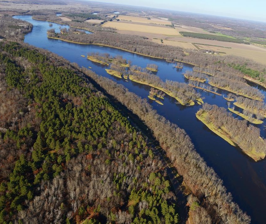 River and riparian landscape near Camp Ripley